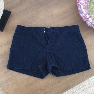 Navy Cotton Shorts